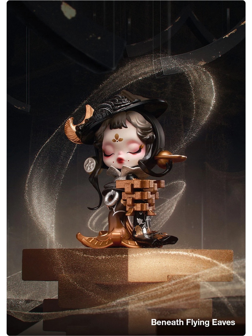 Popmart SKULLPANDA WHERE TIME DWELLS Figure & Magnet in Beneath Flying Eaves set